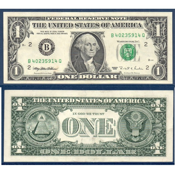 Etats Unis P.496a New York, TTB Billet de 1 Dollar 1995 série B