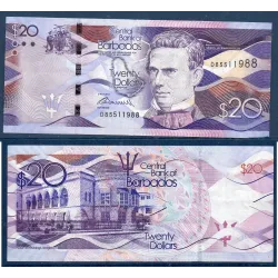 Barbade P.76a, Sup Billet de 20 dollars 2013 Samuel Jackman Prescod