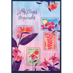 Bloc Feuillet France F5750 Série Nature Fleurs tropicales Neufs