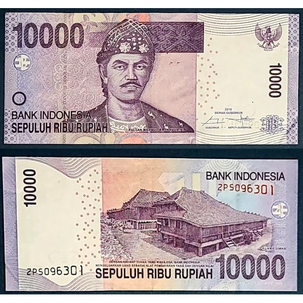 Indonésie P.150g, TTB Billet de 10000 Rupiah 2016 Mahmud Badaruddun