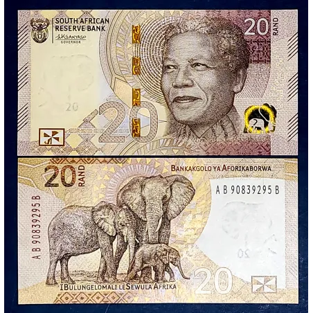 Afrique du sud P.149, neuf Billet de 20 rand 2023 elephants