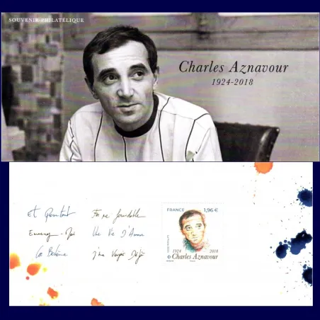 Bloc Souvenir 216 Charles Aznavour Neuf