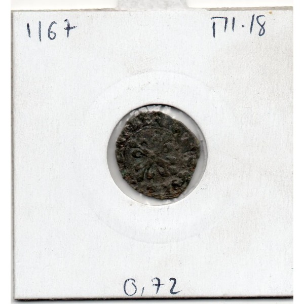 Liard au C couronné 1593 D Lyon Charles X pièce de monnaie royale
