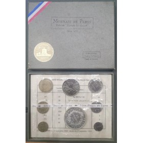 Coffret FDC Fleur de coin France 1973 pièces de monnaies en Franc