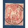 Timbre France Yvert No 70 Type I Sage 40c rouge-orange Oblitéré