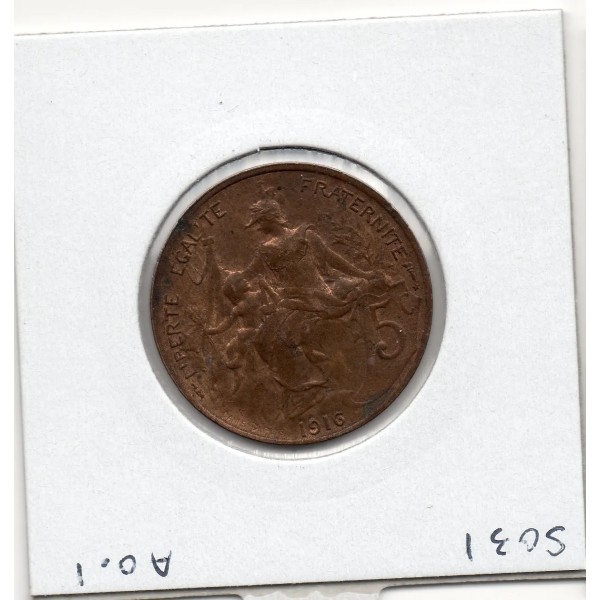 5 centimes Dupuis 1916 etoile Sup-, France pièce de monnaie