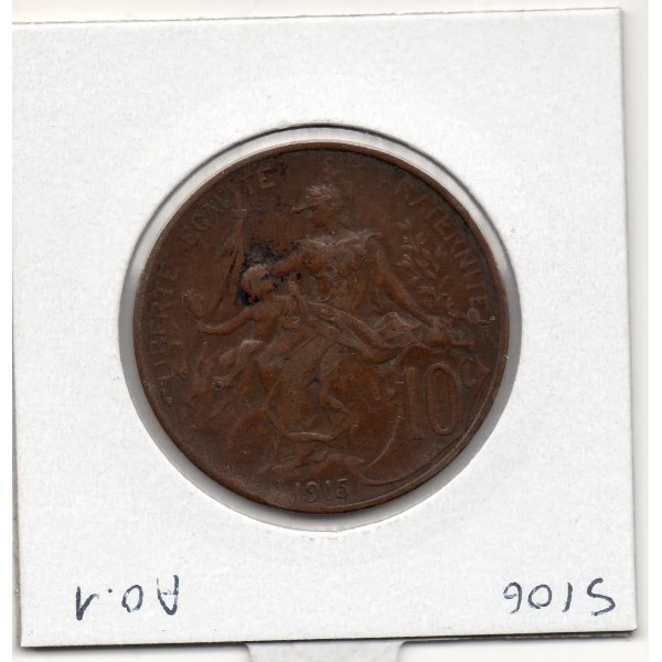 10 centimes Dupuis 1915 TTB, France pièce de monnaie