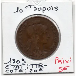 10 centimes Dupuis 1909 TTB-, France pièce de monnaie