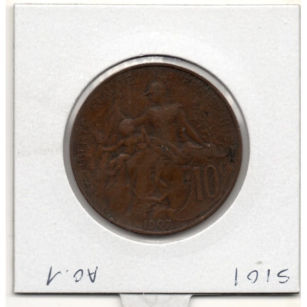10 centimes Dupuis 1907 TTB-, France pièce de monnaie