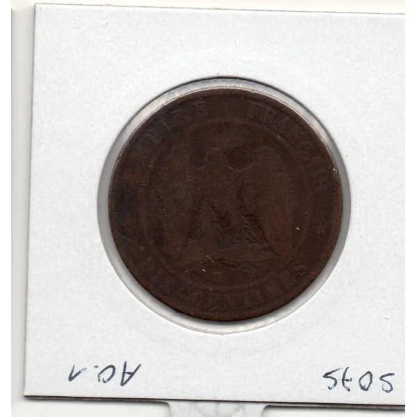 10 centimes Napoléon III tête nue 1853 K Bordeaux TB-, France pièce de monnaie