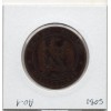 10 centimes Napoléon III tête nue 1855 MA Ancre Marseille TB-, France pièce de monnaie