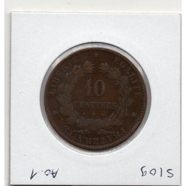 10 centimes Cérès 1872 K Bordeaux TB+, France pièce de monnaie