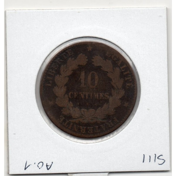 10 centimes Cérès 1874 K Bordeaux B-, France pièce de monnaie