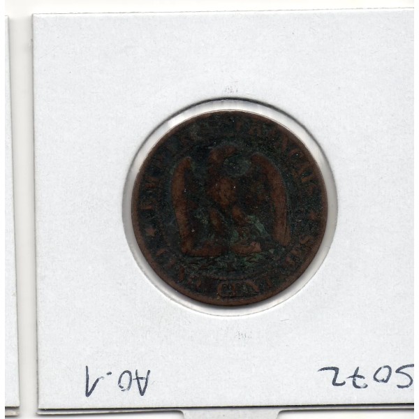 5 centimes Napoléon III tête laurée 1863 K Bordeaux B+, France pièce de monnaie