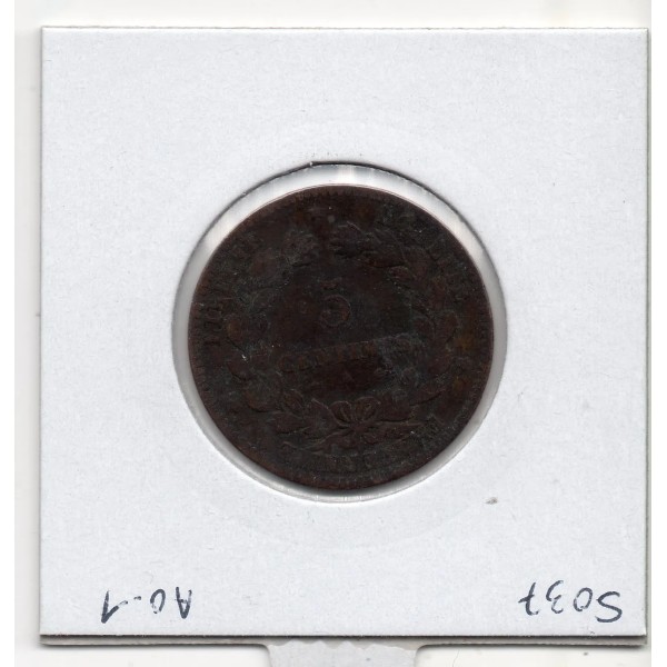 5 centimes Cérès 1876 A Paris B, France pièce de monnaie