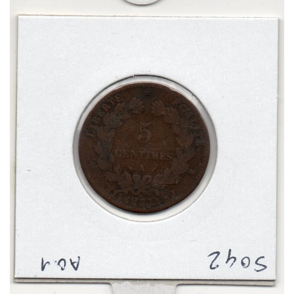 5 centimes Cérès 1880 A Paris B+, France pièce de monnaie