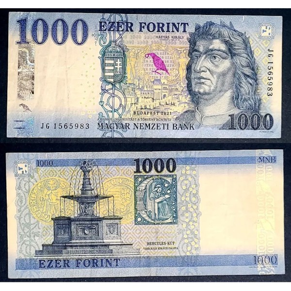 Hongrie Pick N°203d, TTB Billet de banque de 1000 Forint 2021