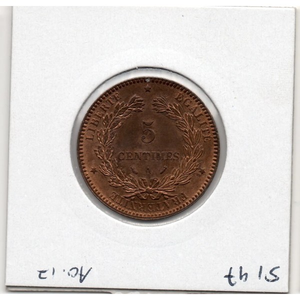 5 centimes Cérès 1894 Spl, France pièce de monnaie