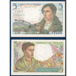 5 Francs Berger, Spl, 25.11.1943 Billet de la banque de France