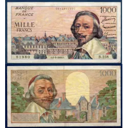 1000 Francs Richelieu, TTB-, 5.4.1956 Billet de la banque de France