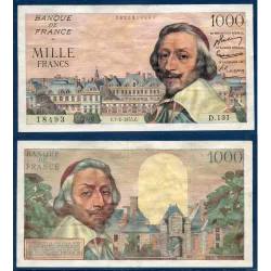 1000 Francs Richelieu, TTB, 7.4.1955 Billet de la banque de France