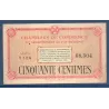 Puy de Dome 50 centimes TTB+ ND Pirot 103.1 Billet de la chambre de commerce
