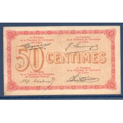 Puy de Dome 50 centimes TTB+ ND Pirot 103.1 Billet de la chambre de commerce
