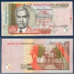 Maurice P.56g, TTB, Billet de 100 Rupees 2013 Rouge