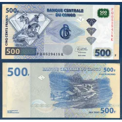 Congo P.96Cb, TTB Billet de 500 Francs 2022 Orell