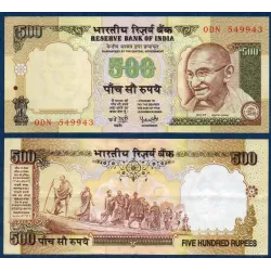 Inde P.93e, TTB Billet de 500 Ruppes 2000-2002 sans Plaque