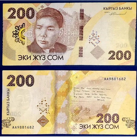 Kirghizistan P.37 TTB Billet de 200 som 2023 Alykul Osmonov
