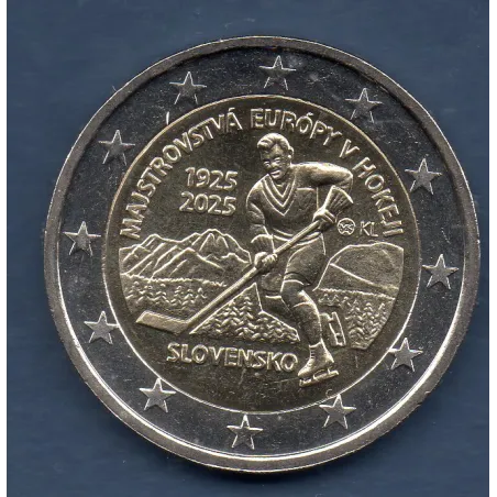 2 euro commémorative Slovaquie 2025 Hockey piece de monnaie €