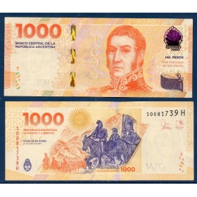 Argentine P.367, TTB Billet de 1000 Pesos 2023 Jose de San Martín