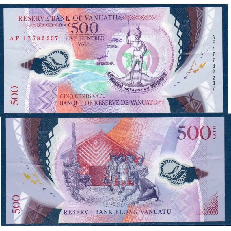 Vanuatu P.18, TTB Billet de banque de 500 Vatu 2017 Danseurs