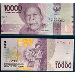 Indonésie P.157b, TTB Billet  de 10000 Rupiah 2017 Frans Kaisiepo