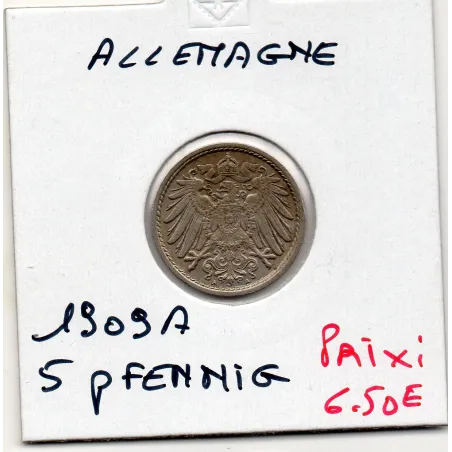 Allemagne 5 pfennig 1909 A Sup KM.11 Berlin