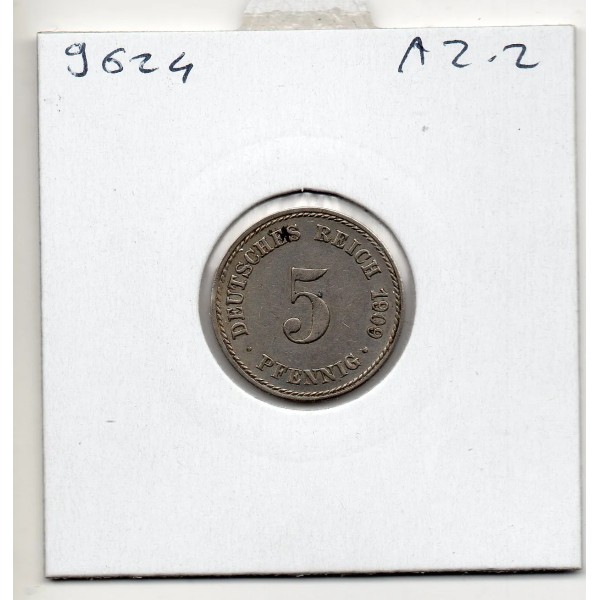 Allemagne 5 pfennig 1909 A Sup KM.11 Berlin