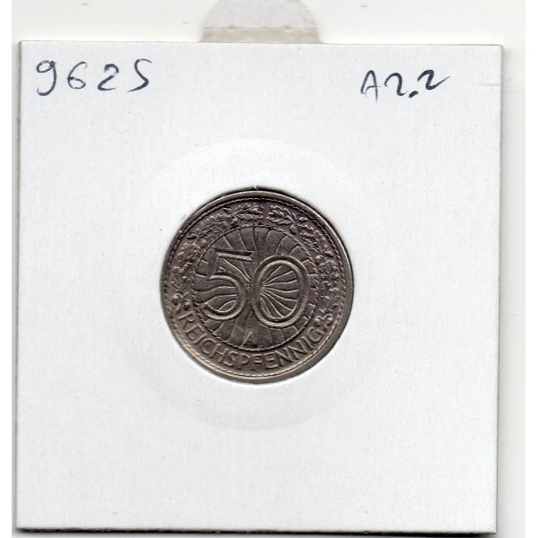 Allemagne 50 reichspfennig 1928 A, Sup  KM.49 Aigle