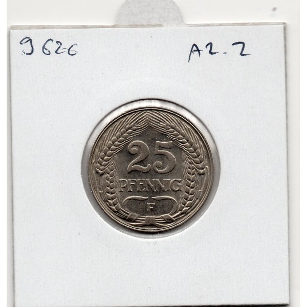Allemagne 25 pfennig 1910 F Stuttgart, Sup KM.18 pièce de monnaie