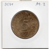Allemagne RFA 5 deutche mark 1972 G, Sup KM 112 pièce de monnaie