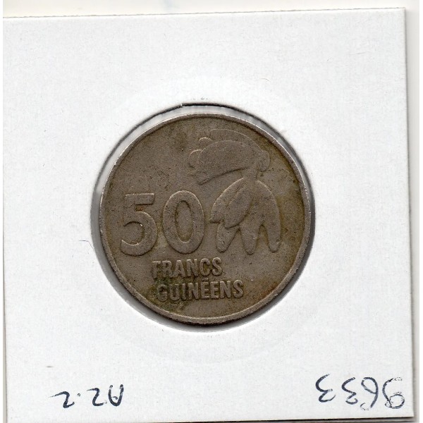 Guinée 50 francs guinéens 1994 TB, KM.63 Statue Nimba
