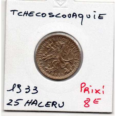 Tchecoslovaquie 25 Haleru 1933 Spl, KM.16 Lion