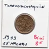 Tchecoslovaquie 25 Haleru 1933 Spl, KM.16 Lion