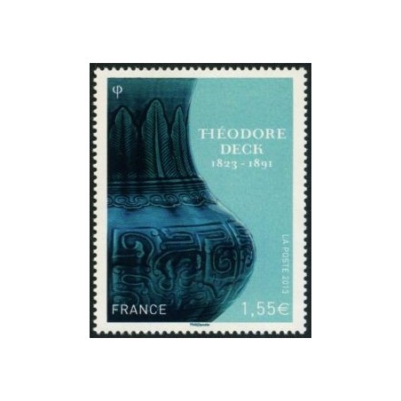 Timbre France Yvert No 4797 Vase en Faience Théodore deck