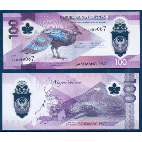 Philippines P.238, Neuf, Billet de 100 Piso 2024 Éperonnier