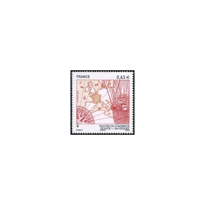 Timbre France Yvert No 4817 France Danemark