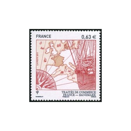 Timbre France Yvert No 4817 France Danemark