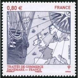 Timbre France Yvert No 4818 France Danemark