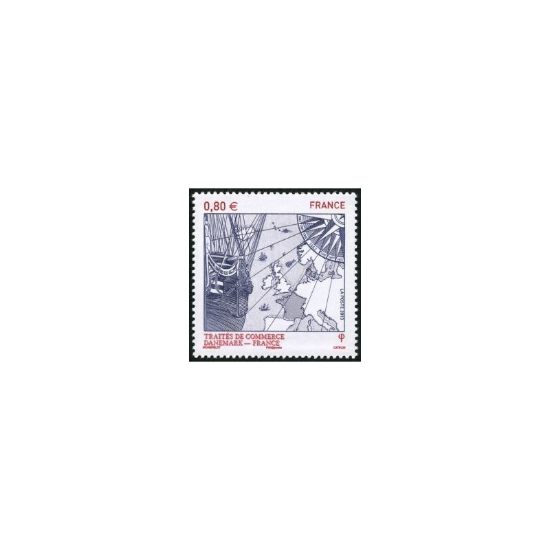 Timbre France Yvert No 4818 France Danemark