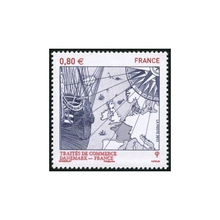 Timbre France Yvert No 4818 France Danemark